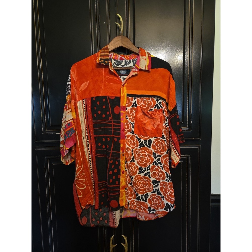 Vintage Jams World "Orchid Drift" Hawaiian Shirt XL,wearable Art,beach,Vacation